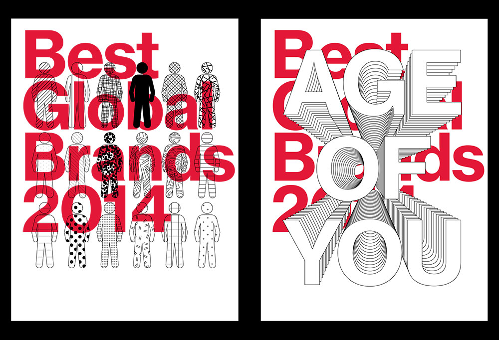 Best Global Brands 2014, Age Of You, Matthijs Matt van Leeuwen, Forest Young, Joseph Han, Posters, Interbrand New York