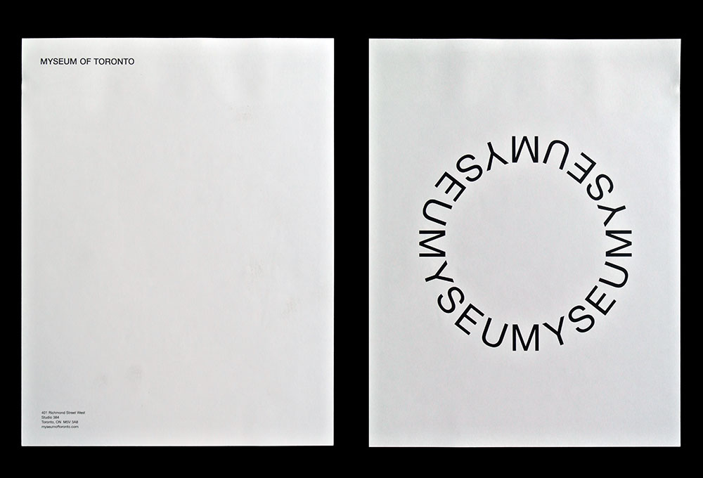 Matthijs Matt van Leeuwen, Kozue Yamada, Myseum of Toronto, Interbrand, Logo, Letterhead