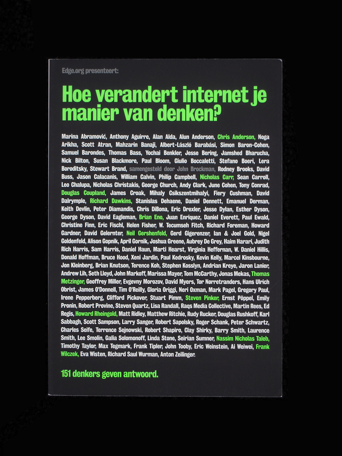 How Is the Internet Changing the Way You Think? / Hoe verandert internet je manier van den ken? Matt van Leeuwen