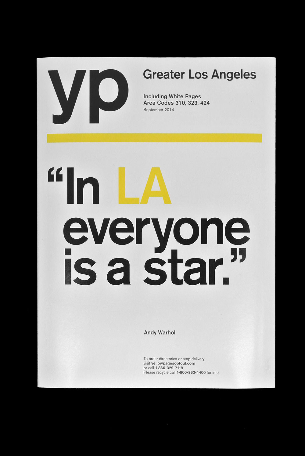 Yellow Pages, Matthijs Matt van Leeuwen, Interbrand, Forest Young, YP Cover Los Angeles, Andy Warhol